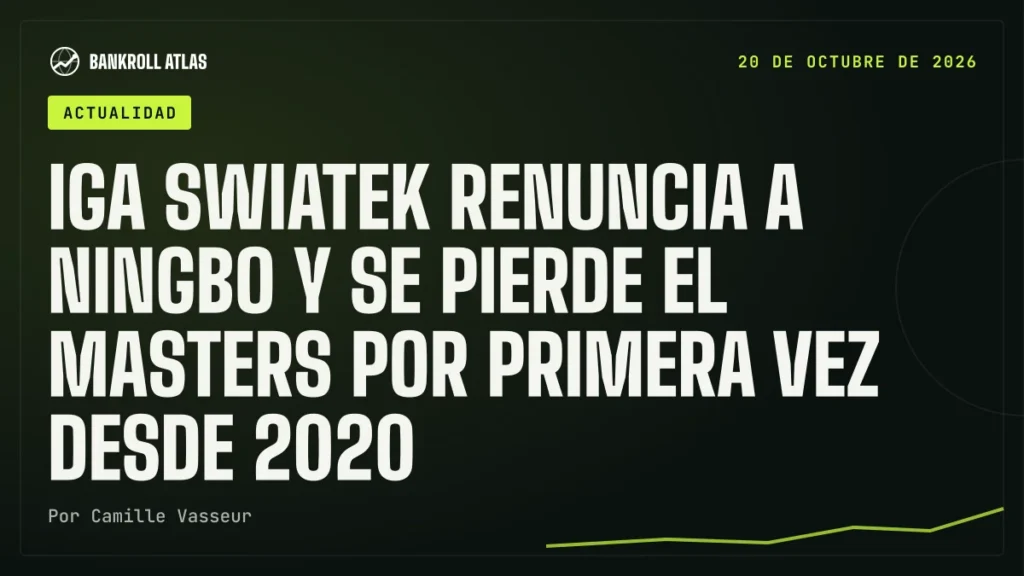 Iga Swiatek renuncia a Ningbo y se pierde el Masters por primera vez desde 2020