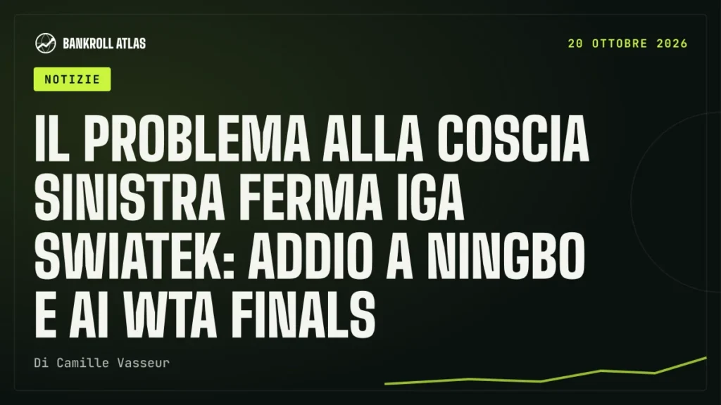Il problema alla coscia sinistra ferma Iga Swiatek: addio a Ningbo e ai Wta Finals