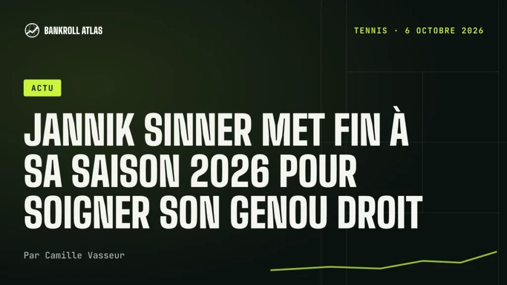 Jannik Sinner met fin à sa saison 2026 pour soigner son genou droit