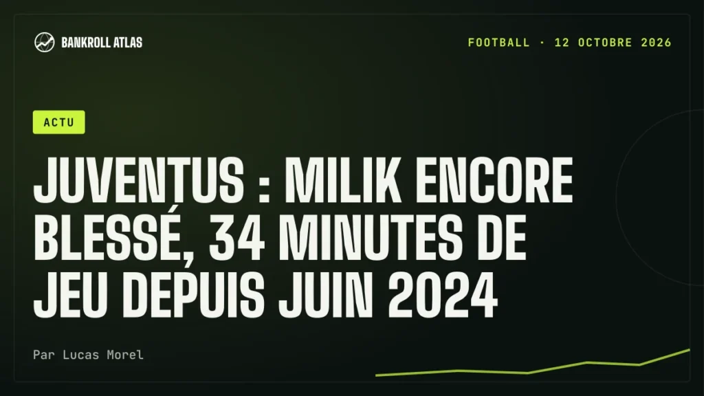 Juventus : Milik encore blessé, 34 minutes de jeu depuis juin 2024
