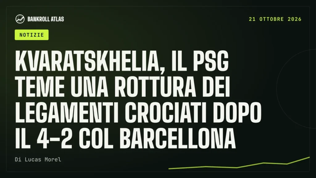 Kvaratskhelia, il PSG teme una rottura dei legamenti crociati dopo il 4-2 col Barcellona