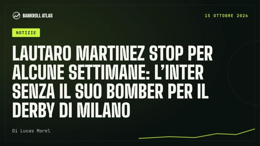 Lautaro Martinez stop per alcune settimane: l’Inter senza il suo bomber per il derby di Milano