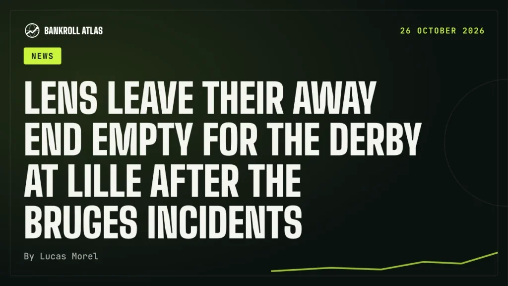 Lens leave their away end empty for the derby at Lille after the Bruges incidents