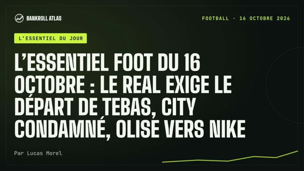 L’essentiel foot du 16 octobre : le Real exige le départ de Tebas, City condamné, Olise vers Nike