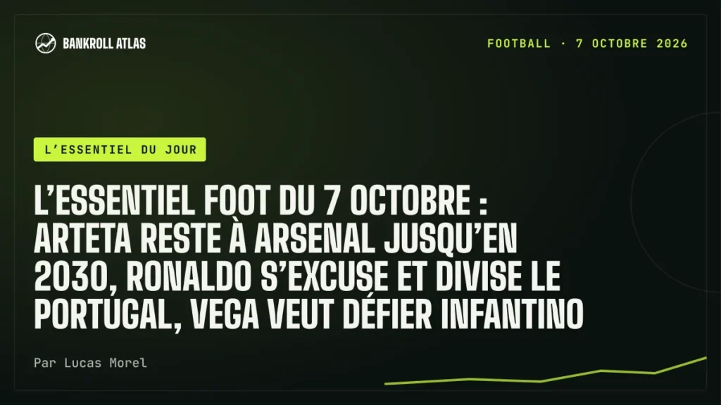 L’essentiel foot du 7 octobre : Arteta reste à Arsenal jusqu’en 2030, Ronaldo s’excuse et divise le Portugal, Vega veut défier Infantino