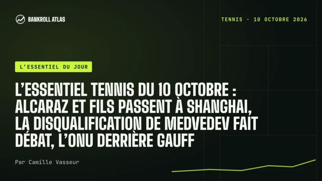 L’essentiel tennis du 10 octobre : Alcaraz et Fils passent à Shanghai, la disqualification de Medvedev fait débat, l’ONU derrière Gauff