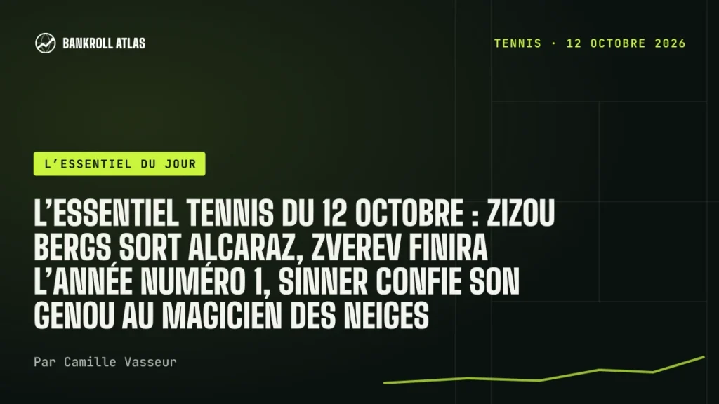 L’essentiel tennis du 12 octobre : Zizou Bergs sort Alcaraz, Zverev finira l’année numéro 1, Sinner confie son genou au magicien des neiges
