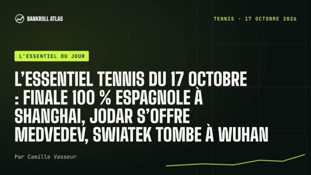 L’essentiel tennis du 17 octobre : finale 100 % espagnole à Shanghai, Jodar s’offre Medvedev, Swiatek tombe à Wuhan
