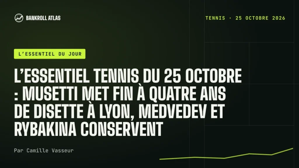 L’essentiel tennis du 25 octobre : Musetti met fin à quatre ans de disette à Lyon, Medvedev et Rybakina conservent
