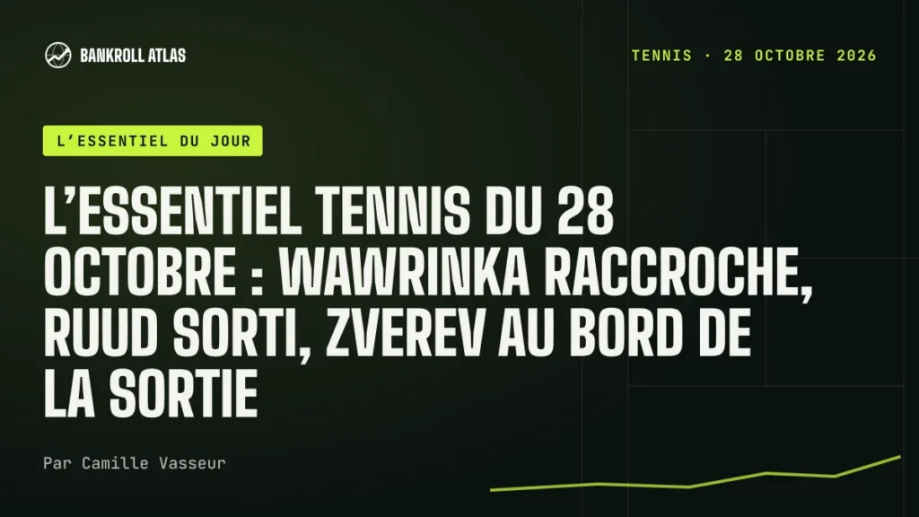 L’essentiel tennis du 28 octobre : Wawrinka raccroche, Ruud sorti, Zverev au bord de la sortie
