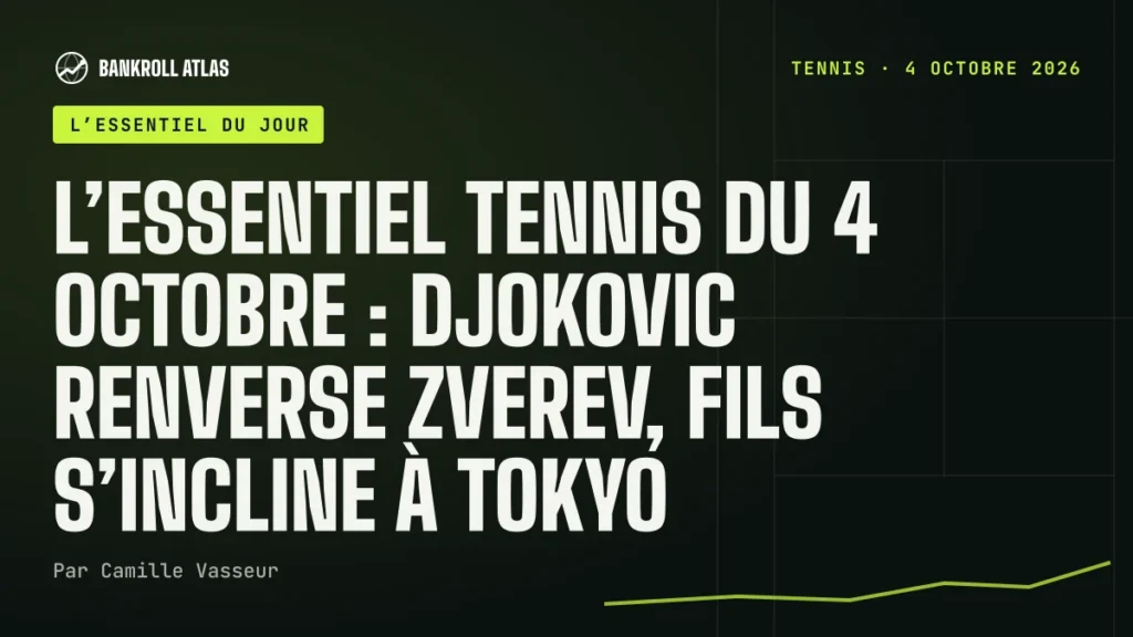 L’essentiel tennis du 4 octobre : Djokovic renverse Zverev, Fils s’incline à Tokyo