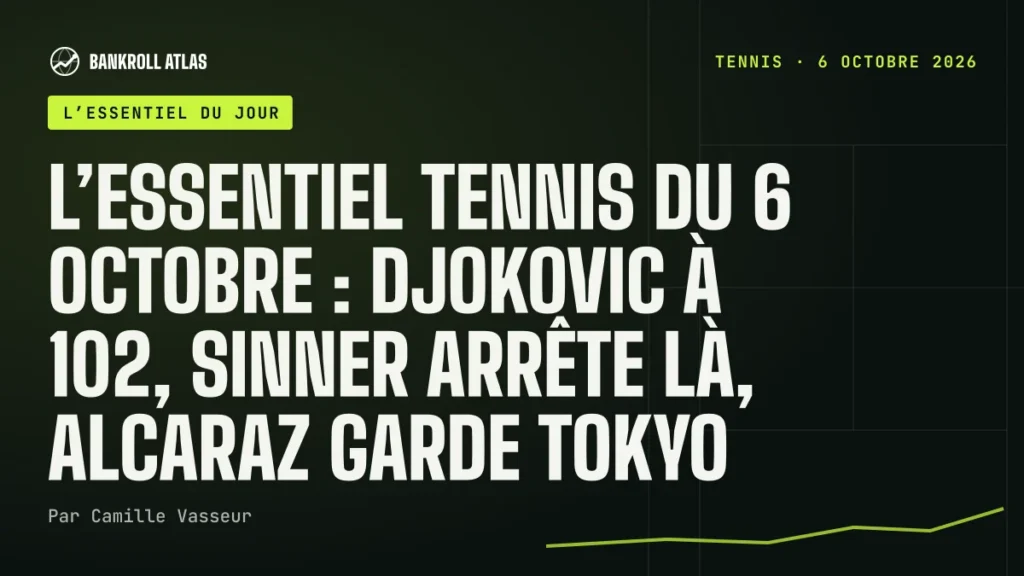L’essentiel tennis du 6 octobre : Djokovic à 102, Sinner arrête là, Alcaraz garde Tokyo