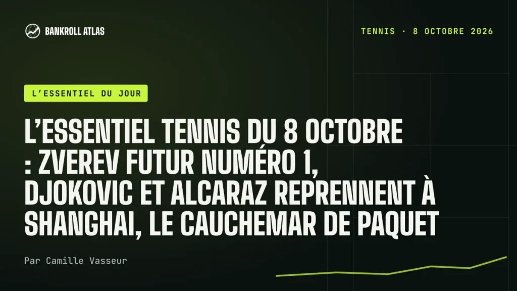 L’essentiel tennis du 8 octobre : Zverev futur numéro 1, Djokovic et Alcaraz reprennent à Shanghai, le cauchemar de Paquet