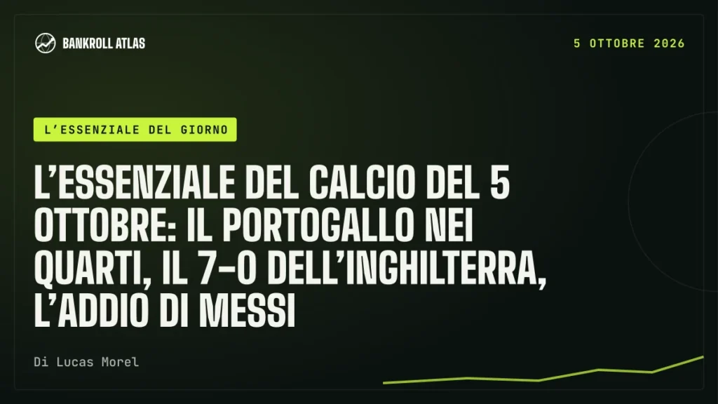 L’essenziale del calcio del 5 ottobre: il Portogallo nei quarti, il 7-0 dell’Inghilterra, l’addio di Messi