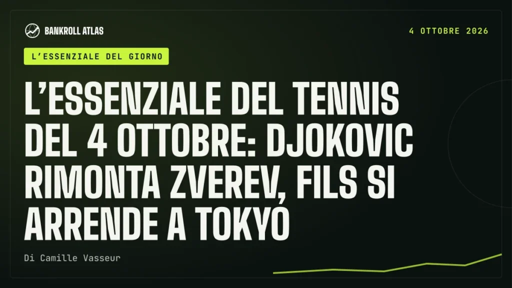 L’essenziale del tennis del 4 ottobre: Djokovic rimonta Zverev, Fils si arrende a Tokyo