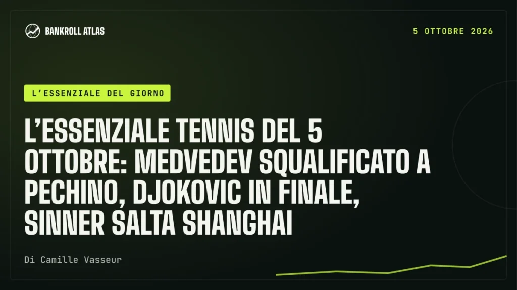 L’essenziale tennis del 5 ottobre: Medvedev squalificato a Pechino, Djokovic in finale, Sinner salta Shanghai