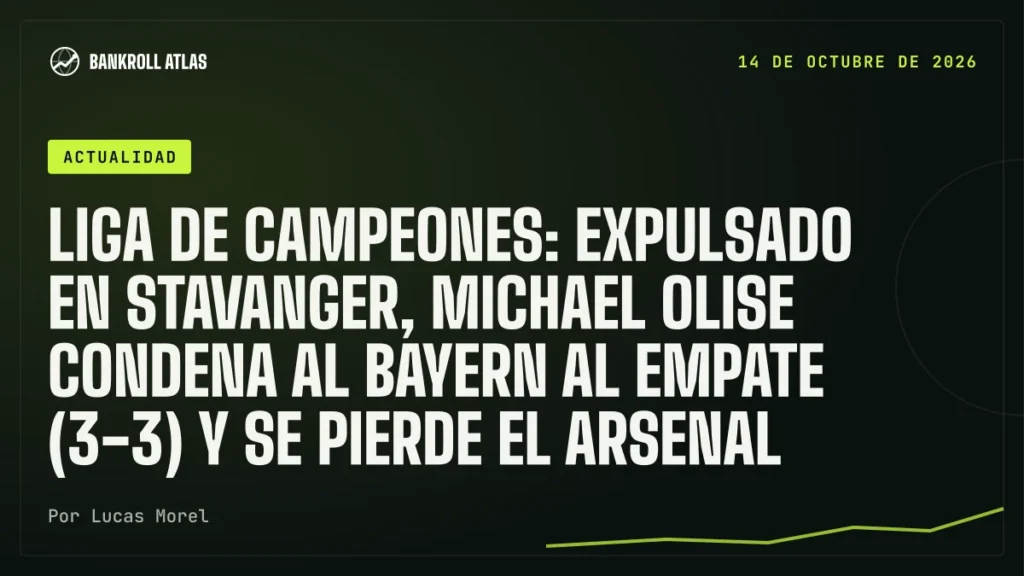 Liga de Campeones: expulsado en Stavanger, Michael Olise condena al Bayern al empate (3-3) y se pierde el Arsenal