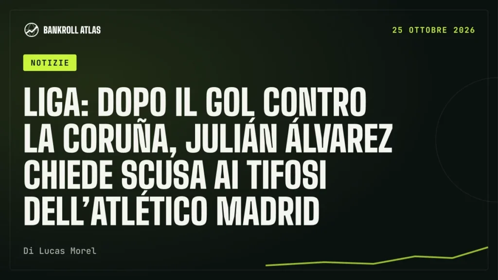 Liga: dopo il gol contro La Coruña, Julián Álvarez chiede scusa ai tifosi dell’Atlético Madrid