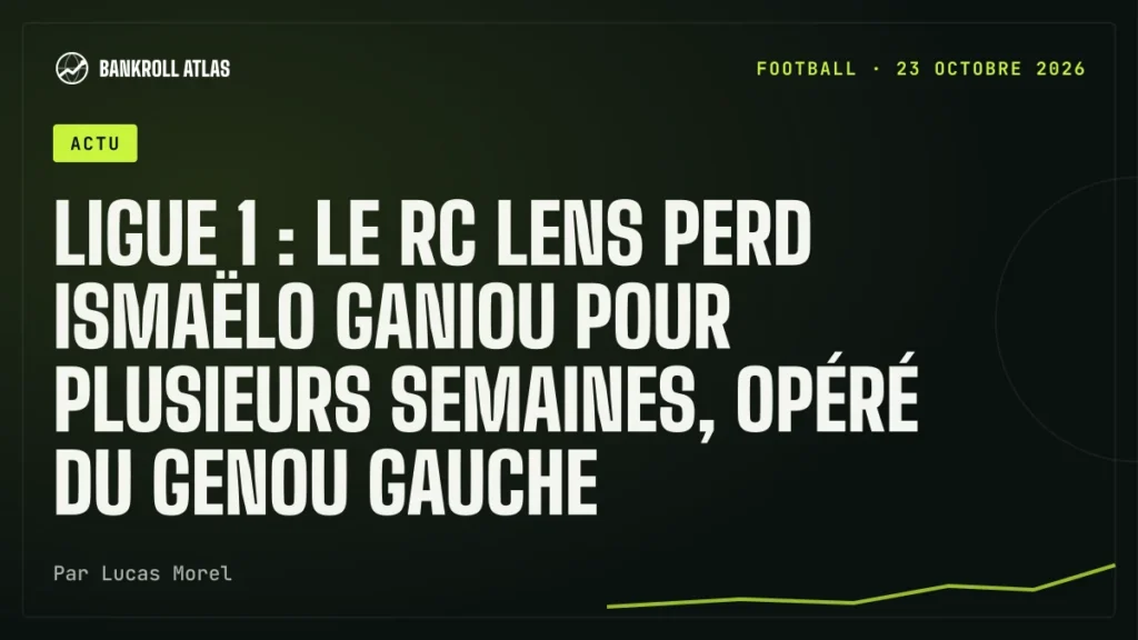 Ligue 1 : le RC Lens perd Ismaëlo Ganiou pour plusieurs semaines, opéré du genou gauche