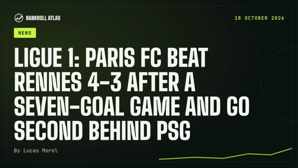 Ligue 1: Paris FC beat Rennes 4-3 after a seven-goal game and go second behind PSG