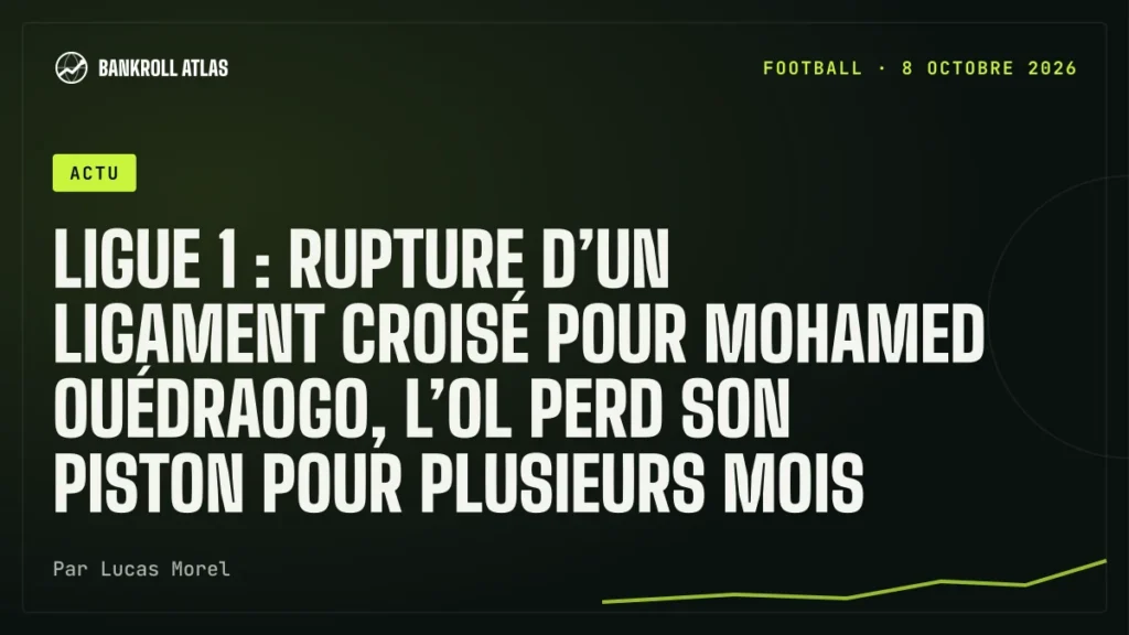 Ligue 1 : rupture d’un ligament croisé pour Mohamed Ouédraogo, l’OL perd son piston pour plusieurs mois