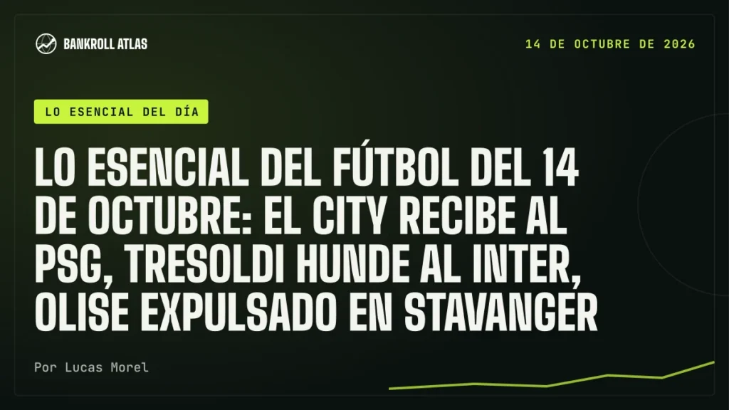 Lo esencial del fútbol del 14 de octubre: el City recibe al PSG, Tresoldi hunde al Inter, Olise expulsado en Stavanger