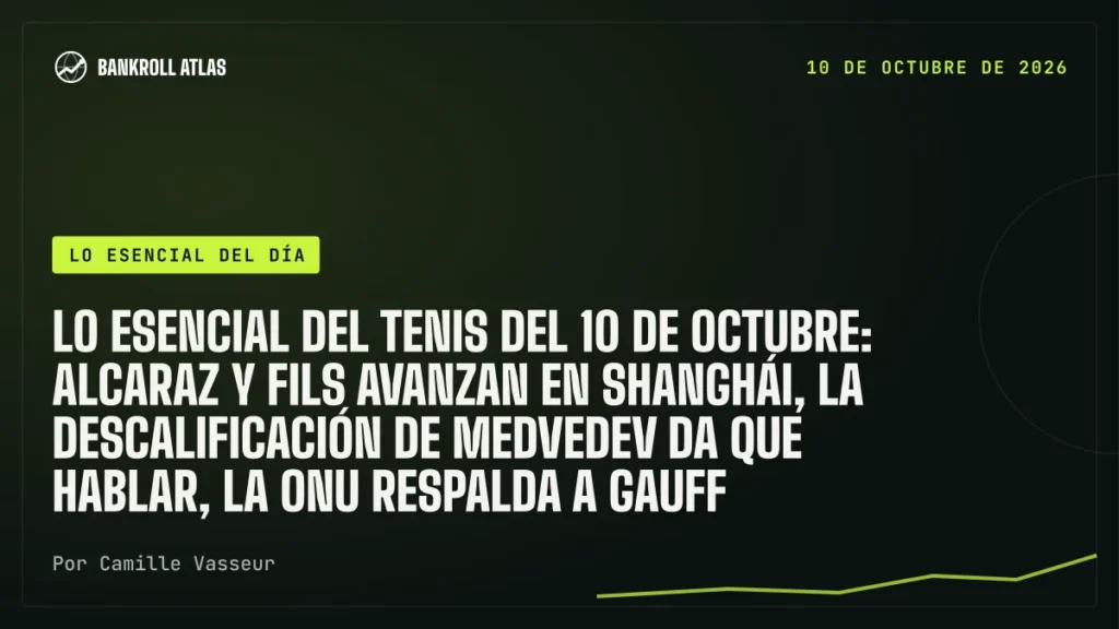 Lo esencial del tenis del 10 de octubre: Alcaraz y Fils avanzan en Shanghái, la descalificación de Medvedev da que hablar, la ONU respalda a Gauff