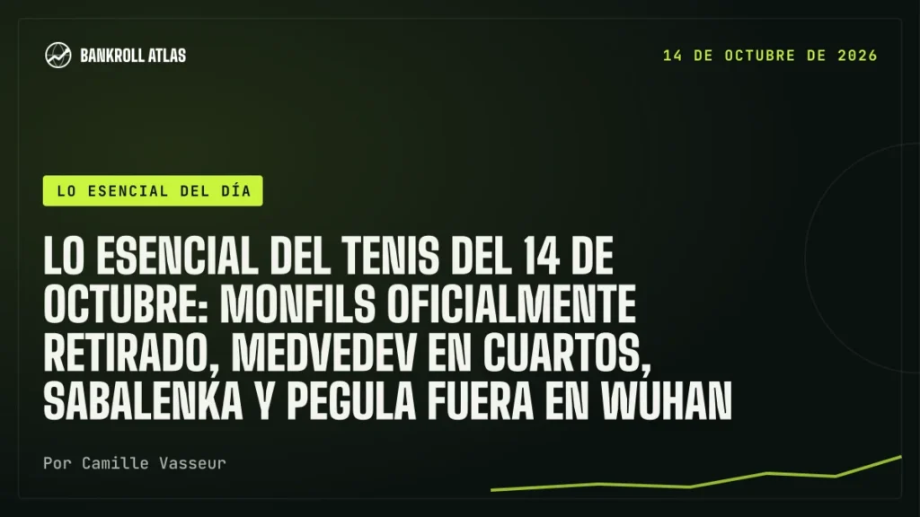 Lo esencial del tenis del 14 de octubre: Monfils oficialmente retirado, Medvedev en cuartos, Sabalenka y Pegula fuera en Wuhan