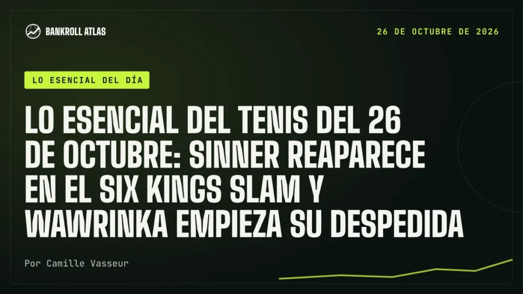 Lo esencial del tenis del 26 de octubre: Sinner reaparece en el Six Kings Slam y Wawrinka empieza su despedida