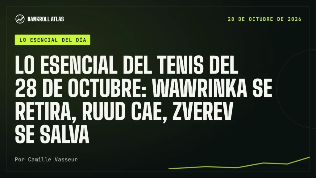Lo esencial del tenis del 28 de octubre: Wawrinka se retira, Ruud cae, Zverev se salva