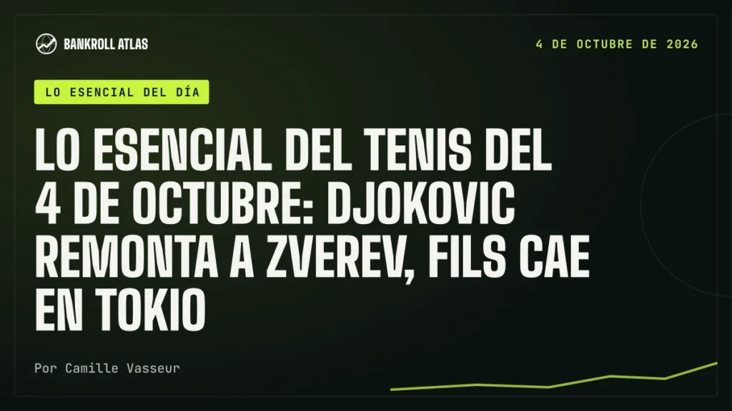 Lo esencial del tenis del 4 de octubre: Djokovic remonta a Zverev, Fils cae en Tokio