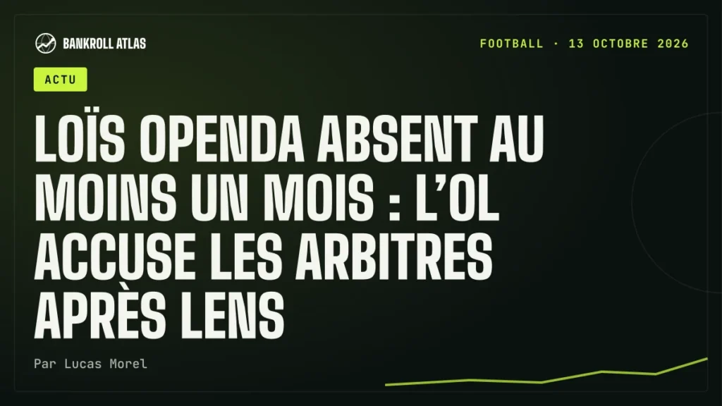 Loïs Openda absent au moins un mois : l’OL accuse les arbitres après Lens