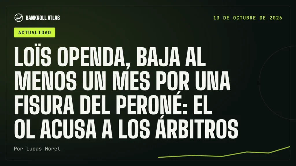 Loïs Openda, baja al menos un mes por una fisura del peroné: el OL acusa a los árbitros