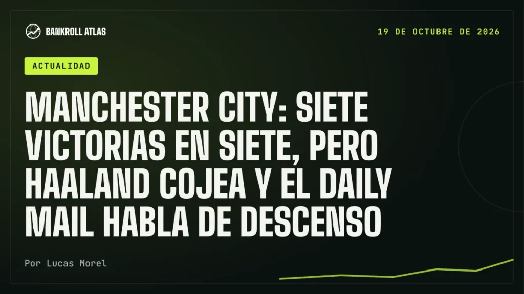 Manchester City: siete victorias en siete, pero Haaland cojea y el Daily Mail habla de descenso