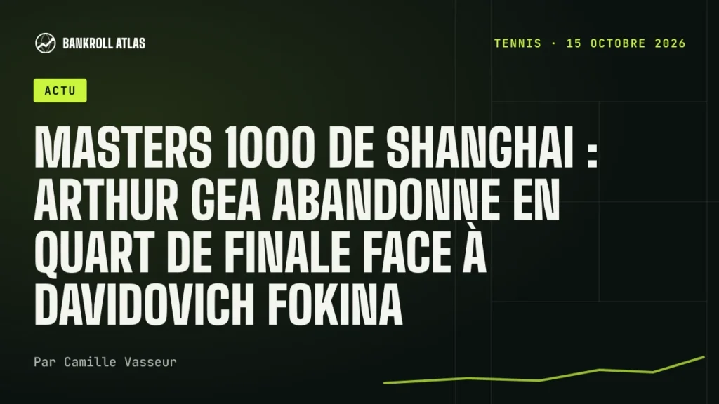 Masters 1000 de Shanghai : Arthur Gea abandonne en quart de finale face à Davidovich Fokina