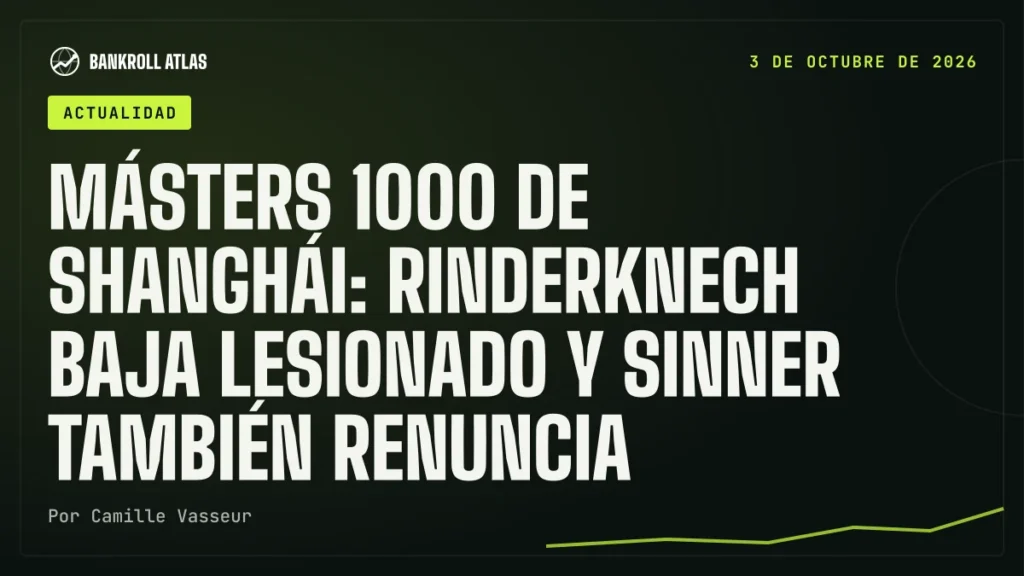 Másters 1000 de Shanghái: Rinderknech baja lesionado y Sinner también renuncia