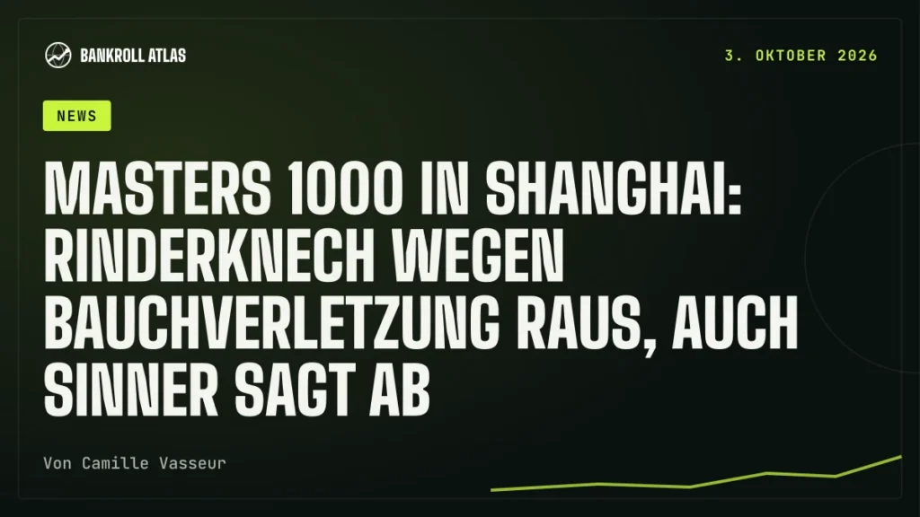 Masters 1000 in Shanghai: Rinderknech wegen Bauchverletzung raus, auch Sinner sagt ab