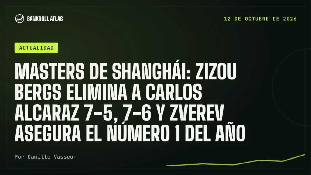 Masters de Shanghái: Zizou Bergs elimina a Carlos Alcaraz 7-5, 7-6 y Zverev asegura el número 1 del año