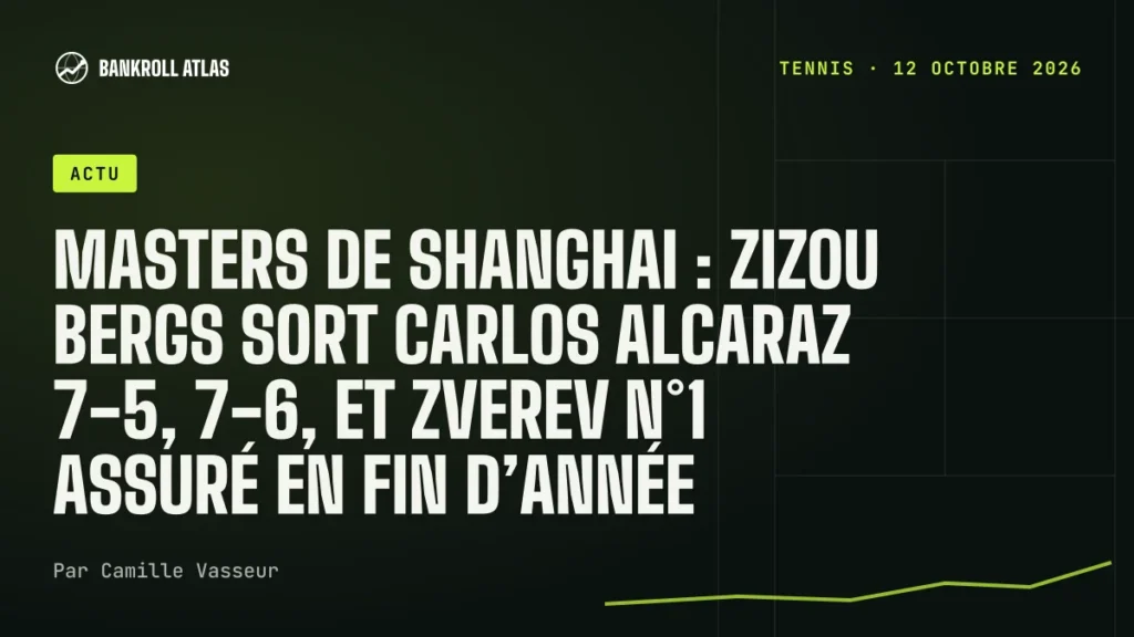Masters de Shanghai : Zizou Bergs sort Carlos Alcaraz 7-5, 7-6, et Zverev n°1 assuré en fin d’année
