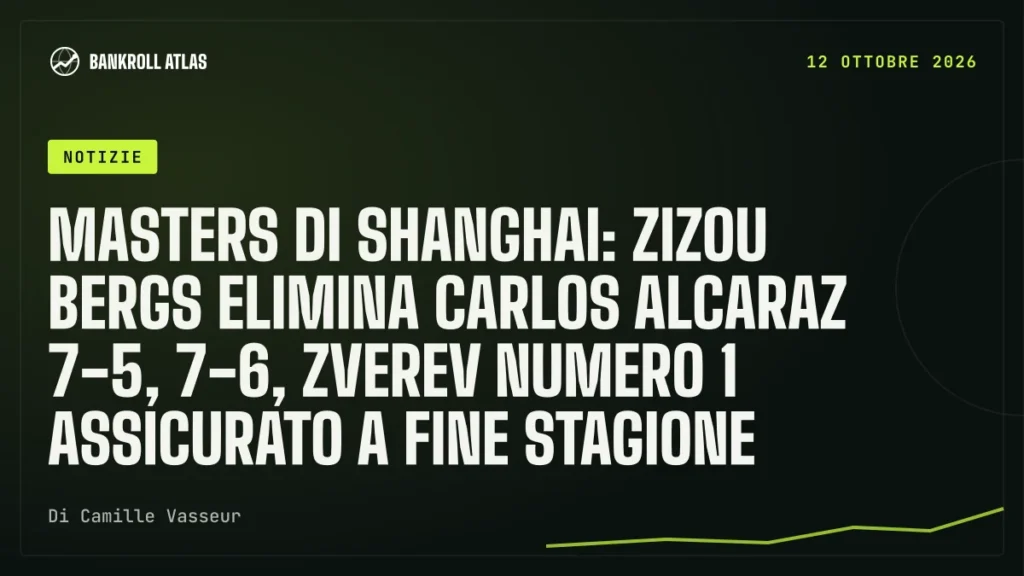 Masters di Shanghai: Zizou Bergs elimina Carlos Alcaraz 7-5, 7-6, Zverev numero 1 assicurato a fine stagione
