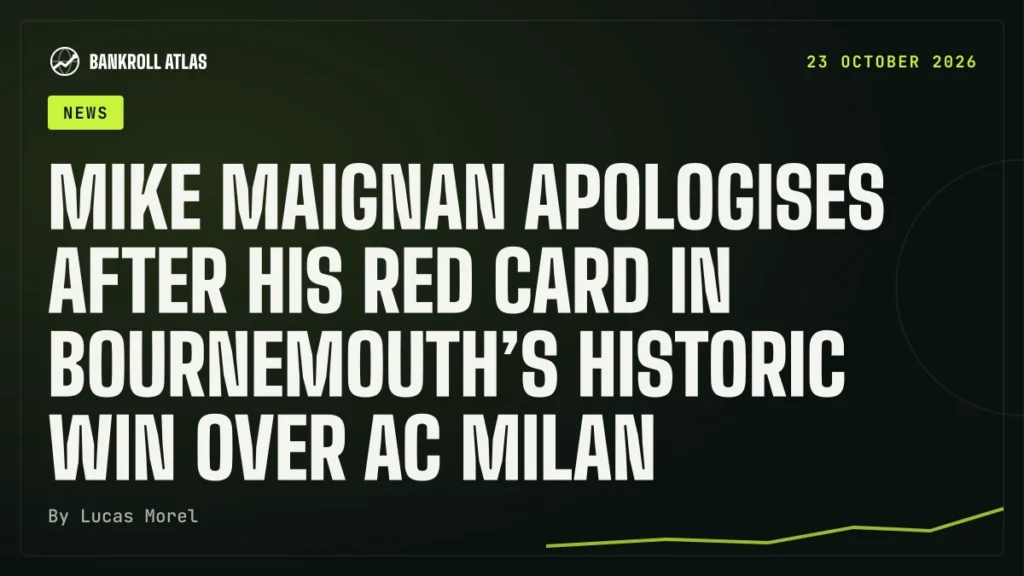 Mike Maignan apologises after his red card in Bournemouth’s historic win over AC Milan