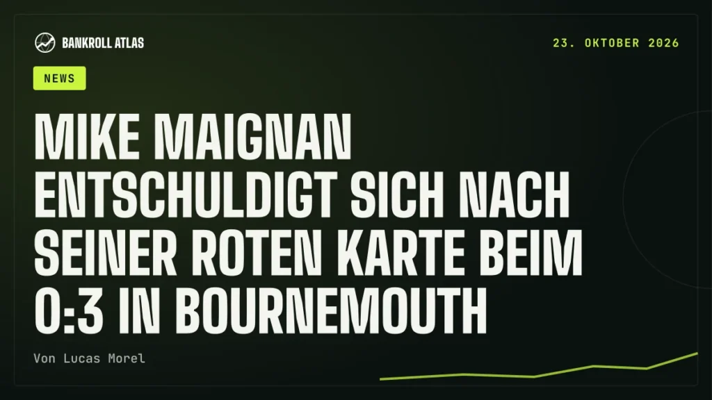 Mike Maignan entschuldigt sich nach seiner Roten Karte beim 0:3 in Bournemouth