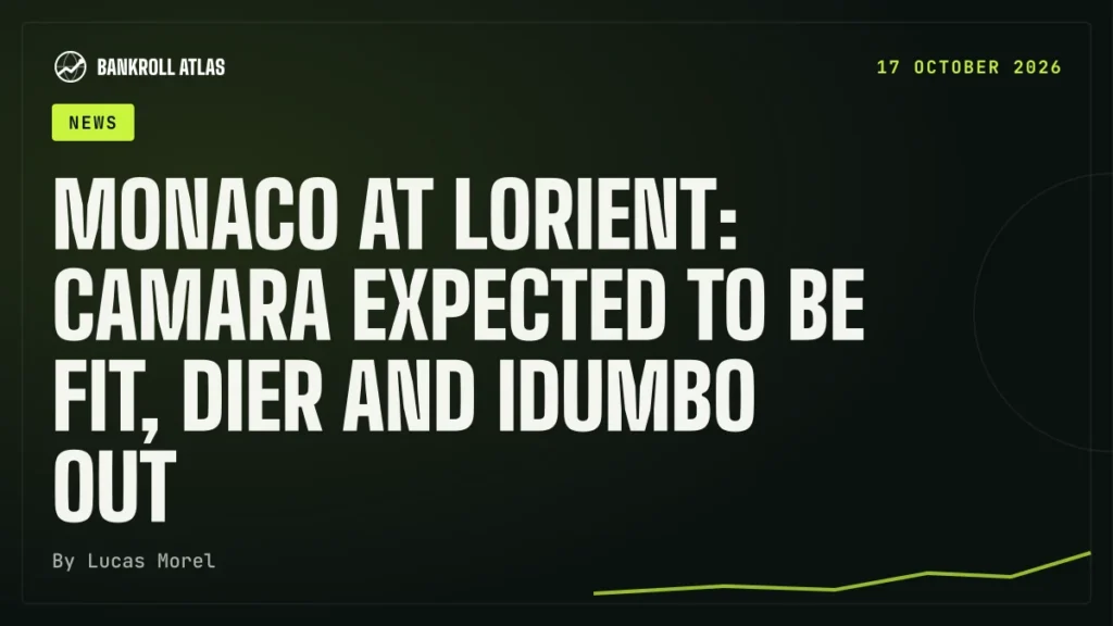 Monaco at Lorient: Camara expected to be fit, Dier and Idumbo out