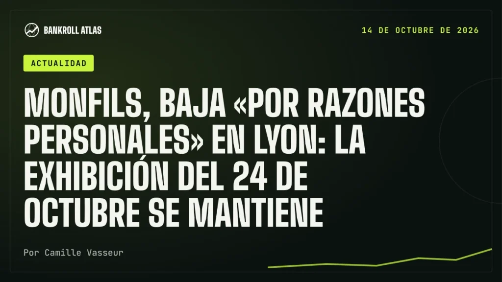 Monfils, baja «por razones personales» en Lyon: la exhibición del 24 de octubre se mantiene