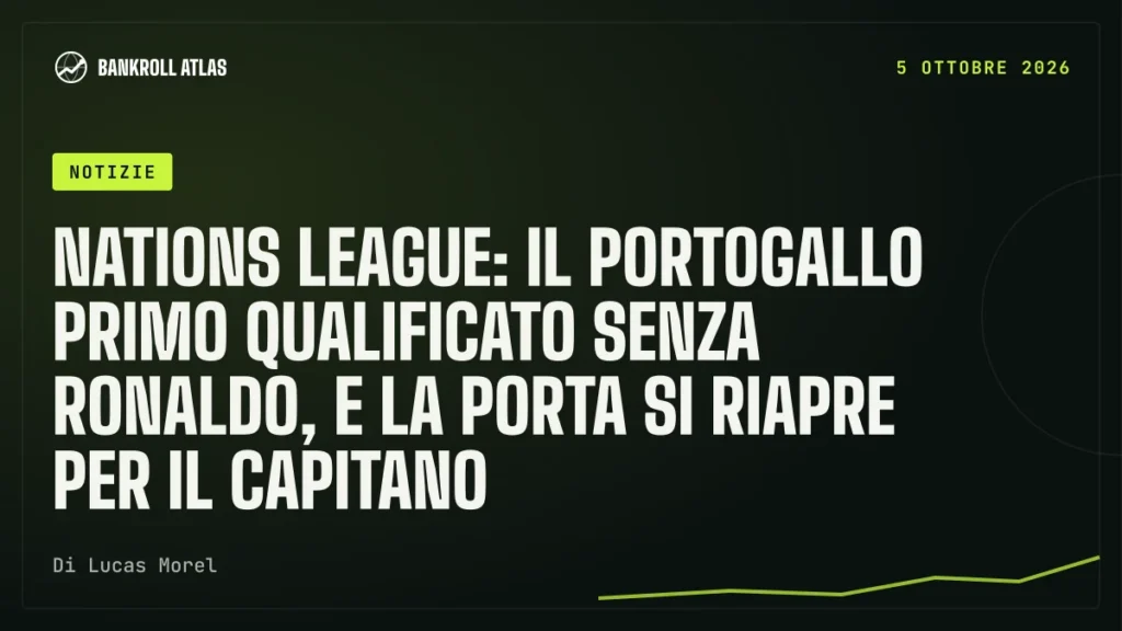Nations League: il Portogallo primo qualificato senza Ronaldo, e la porta si riapre per il capitano