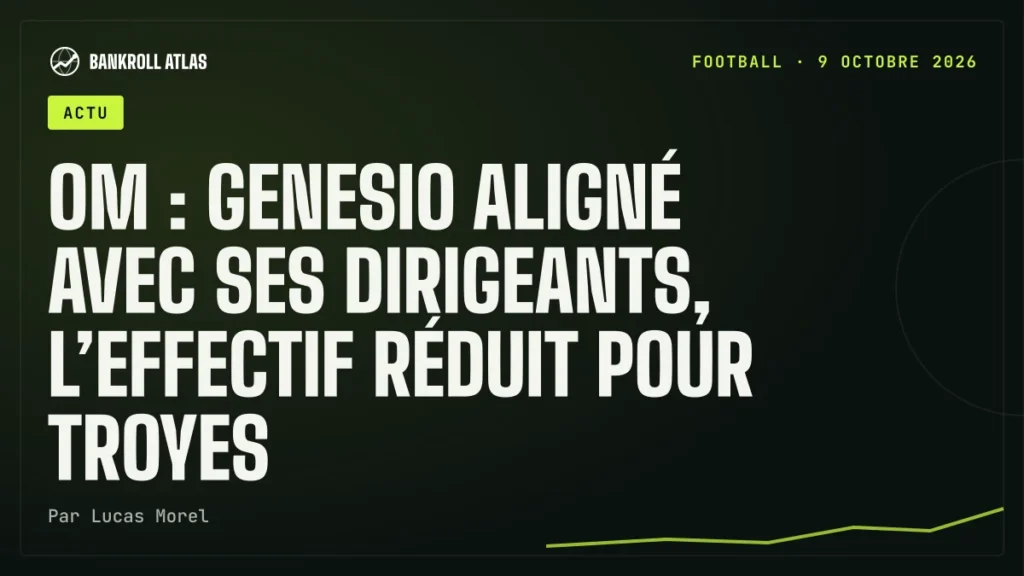 OM : Genesio aligné avec ses dirigeants, l’effectif réduit pour Troyes