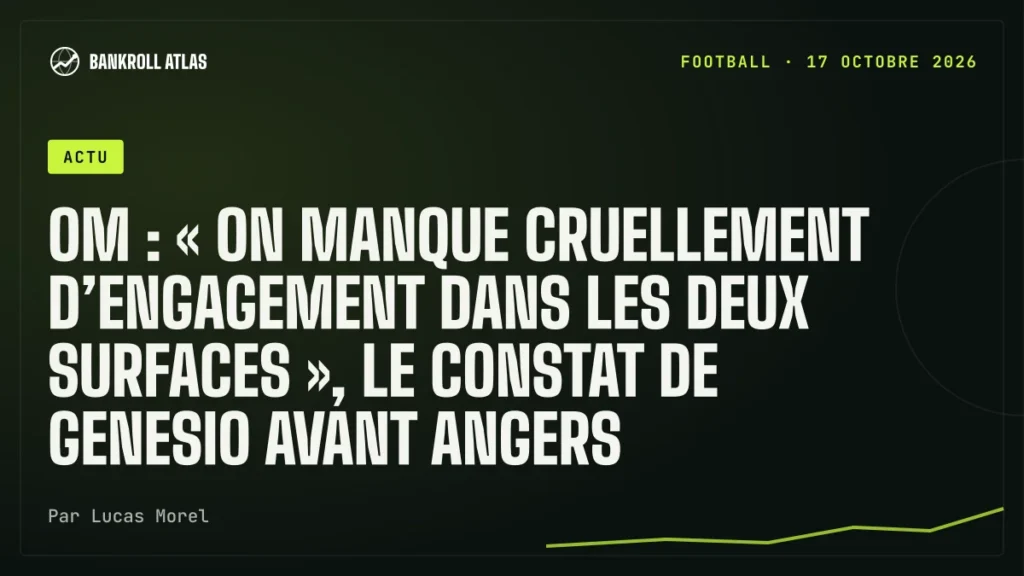 OM : « On manque cruellement d’engagement dans les deux surfaces », le constat de Genesio avant Angers