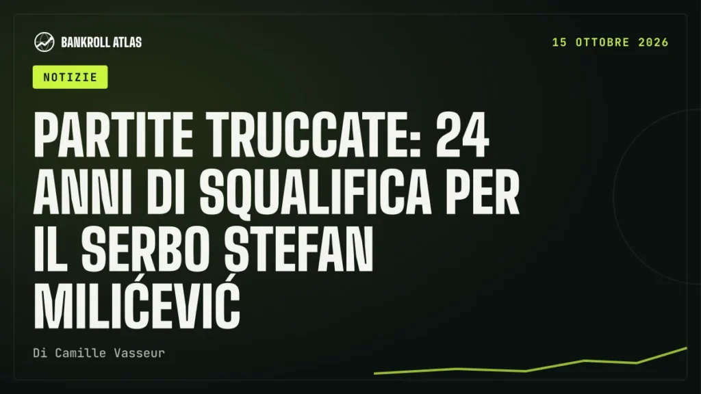 Partite truccate: 24 anni di squalifica per il serbo Stefan Milićević
