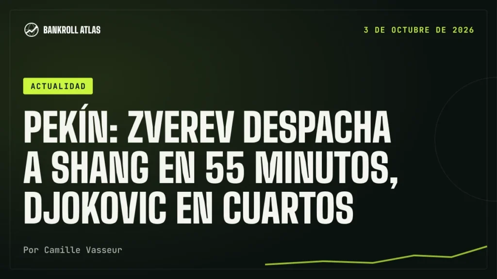 Pekín: Zverev despacha a Shang en 55 minutos, Djokovic en cuartos