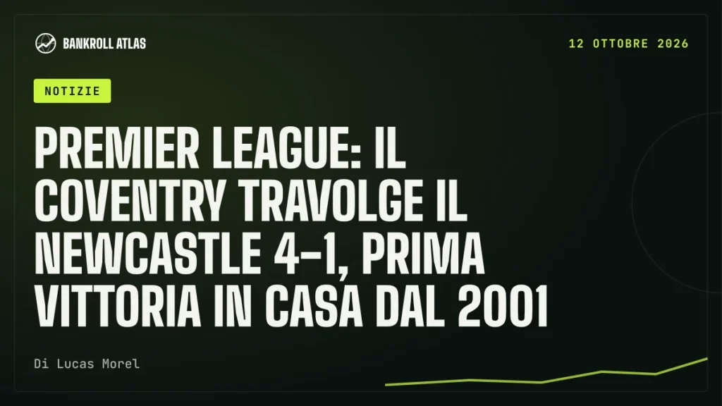 Premier League: il Coventry travolge il Newcastle 4-1, prima vittoria in casa dal 2001